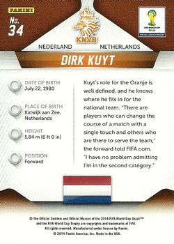 2014 Panini Prizm FIFA World Cup Brazil #34 Dirk Kuyt Back