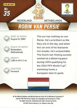 2014 Panini Prizm FIFA World Cup Brazil #35 Robin van Persie Back