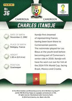 2014 Panini Prizm FIFA World Cup Brazil #36 Charles Itandje Back