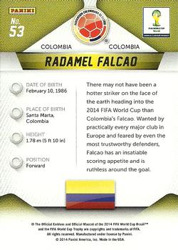 2014 Panini Prizm FIFA World Cup Brazil #53 Radamel Falcao Back