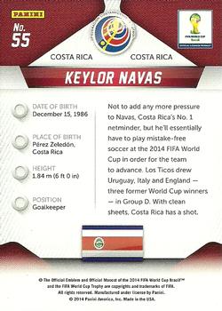 2014 Panini Prizm FIFA World Cup Brazil #55 Keylor Navas Back