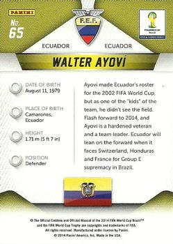 2014 Panini Prizm FIFA World Cup Brazil #65 Walter Ayovi Back