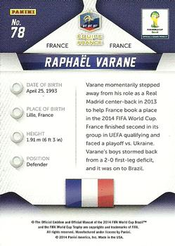 2014 Panini Prizm FIFA World Cup Brazil #78 Raphael Varane Back
