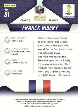 2014 Panini Prizm FIFA World Cup Brazil #81 Franck Ribery Back