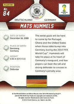 2014 Panini Prizm FIFA World Cup Brazil #84 Mats Hummels Back