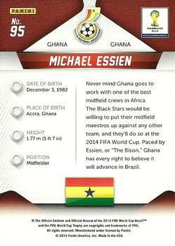 2014 Panini Prizm FIFA World Cup Brazil #95 Michael Essien Back