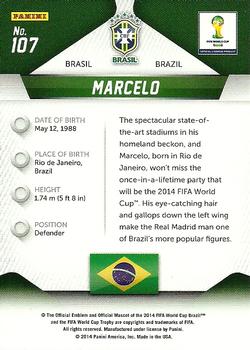 2014 Panini Prizm FIFA World Cup Brazil #107 Marcelo Back