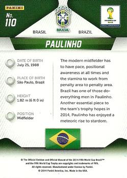 2014 Panini Prizm FIFA World Cup Brazil #110 Paulinho Back
