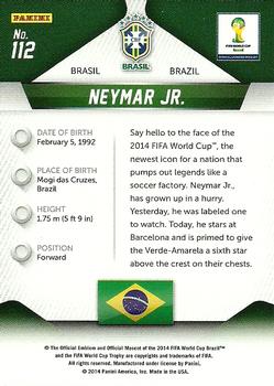 2014 Panini Prizm FIFA World Cup Brazil #112 Neymar Jr. Back