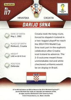 2014 Panini Prizm FIFA World Cup Brazil #117 Darijo Srna Back