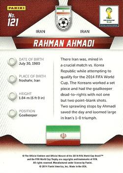 2014 Panini Prizm FIFA World Cup Brazil #121 Rahman Ahmadi Back