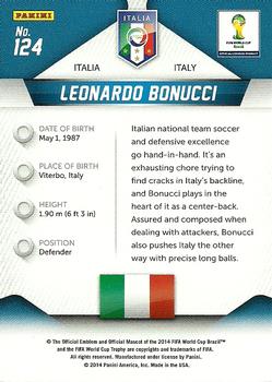 2014 Panini Prizm FIFA World Cup Brazil #124 Leonardo Bonucci Back