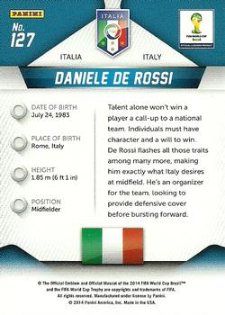 2014 Panini Prizm FIFA World Cup Brazil #127 Daniele De Rossi Back