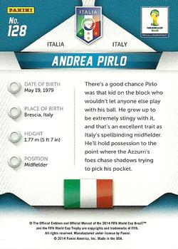2014 Panini Prizm FIFA World Cup Brazil #128 Andrea Pirlo Back