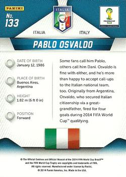 2014 Panini Prizm FIFA World Cup Brazil #133 Pablo Osvaldo Back