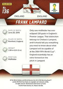 2014 Panini Prizm FIFA World Cup Brazil #136 Frank Lampard Back