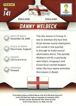 2014 Panini Prizm FIFA World Cup Brazil #141 Danny Welbeck Back