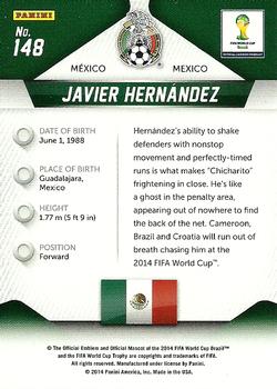 2014 Panini Prizm FIFA World Cup Brazil #148 Javier Hernandez Back