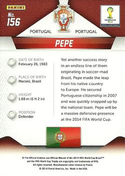 2014 Panini Prizm FIFA World Cup Brazil #156 Pepe Back