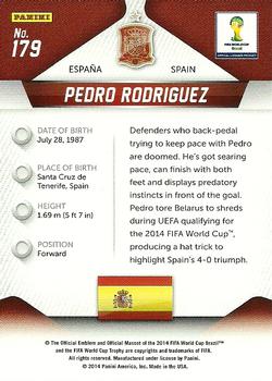 2014 Panini Prizm FIFA World Cup Brazil #179 Pedro Rodriguez Back