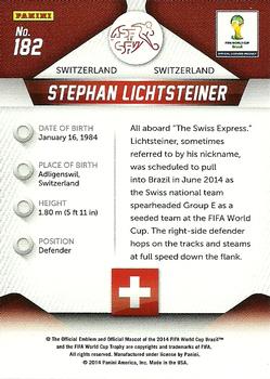 2014 Panini Prizm FIFA World Cup Brazil #182 Stephan Lichtsteiner Back