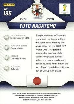 2014 Panini Prizm FIFA World Cup Brazil #196 Yuto Nagatomo Back