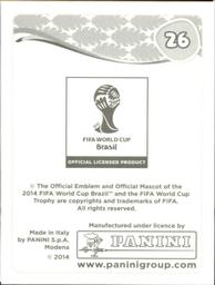 2014 Panini FIFA World Cup Brazil Stickers #26 Maracana Stadium Back