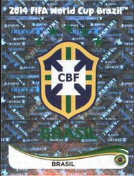 2014 Panini FIFA World Cup Brazil Stickers #32 Brasil Logo Front