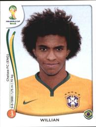 2014 Panini FIFA World Cup Brazil Stickers #46 Willian Front