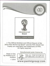 2014 Panini FIFA World Cup Brazil Stickers #49 Hulk Back