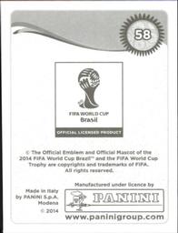 2014 Panini FIFA World Cup Brazil Stickers #58 Domagoj Vida Back