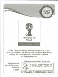 2014 Panini FIFA World Cup Brazil Stickers #63 Ivan Rakitić Back