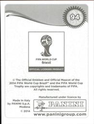 2014 Panini FIFA World Cup Brazil Stickers #94 Dany Nounkeu Back