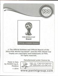 2014 Panini FIFA World Cup Brazil Stickers #100 Eyong Enoh Back