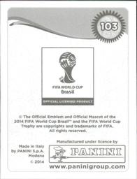 2014 Panini FIFA World Cup Brazil Stickers #103 Vincent Aboubakar Back