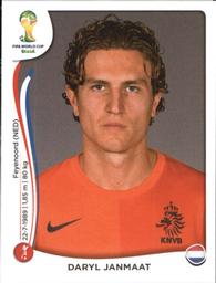 2014 Panini FIFA World Cup Brazil Stickers #130 Daryl Janmaat Front