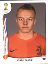 2014 Panini FIFA World Cup Brazil Stickers #135 Jordy Clasie Front