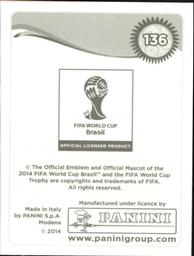 2014 Panini FIFA World Cup Brazil Stickers #136 Nigel de Jong Back