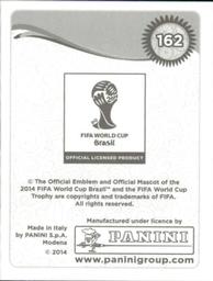 2014 Panini FIFA World Cup Brazil Stickers #162 Mauricio Pinilla Back