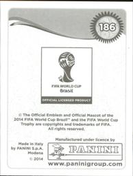 2014 Panini FIFA World Cup Brazil Stickers #186 David Ospina Back