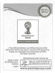 2014 Panini FIFA World Cup Brazil Stickers #198 Carlos Bacca Back