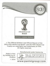 2014 Panini FIFA World Cup Brazil Stickers #243 Eiji Kawashima Back