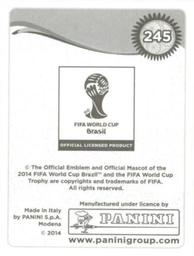 2014 Panini FIFA World Cup Brazil Stickers #245 Yasuyuki Konno Back