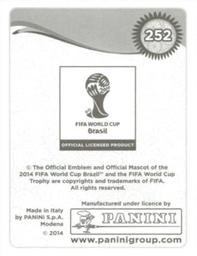 2014 Panini FIFA World Cup Brazil Stickers #252 Makoto Hasebe Back
