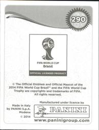 2014 Panini FIFA World Cup Brazil Stickers #290 Jose Miguel Cubero Back
