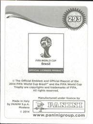 2014 Panini FIFA World Cup Brazil Stickers #293 Yeltsin Tejeda Back