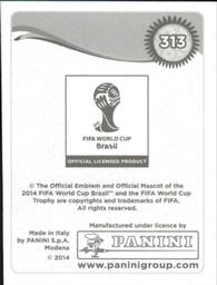 2014 Panini FIFA World Cup Brazil Stickers #313 Alex Oxlade-Chamberlain Back