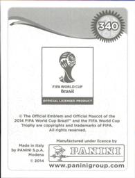 2014 Panini FIFA World Cup Brazil Stickers #340 Ricardo Rodriguez Back