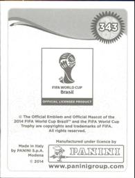 2014 Panini FIFA World Cup Brazil Stickers #343 Philippe Senderos Back
