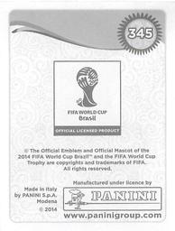2014 Panini FIFA World Cup Brazil Stickers #345 Tranquillo Barnetta Back